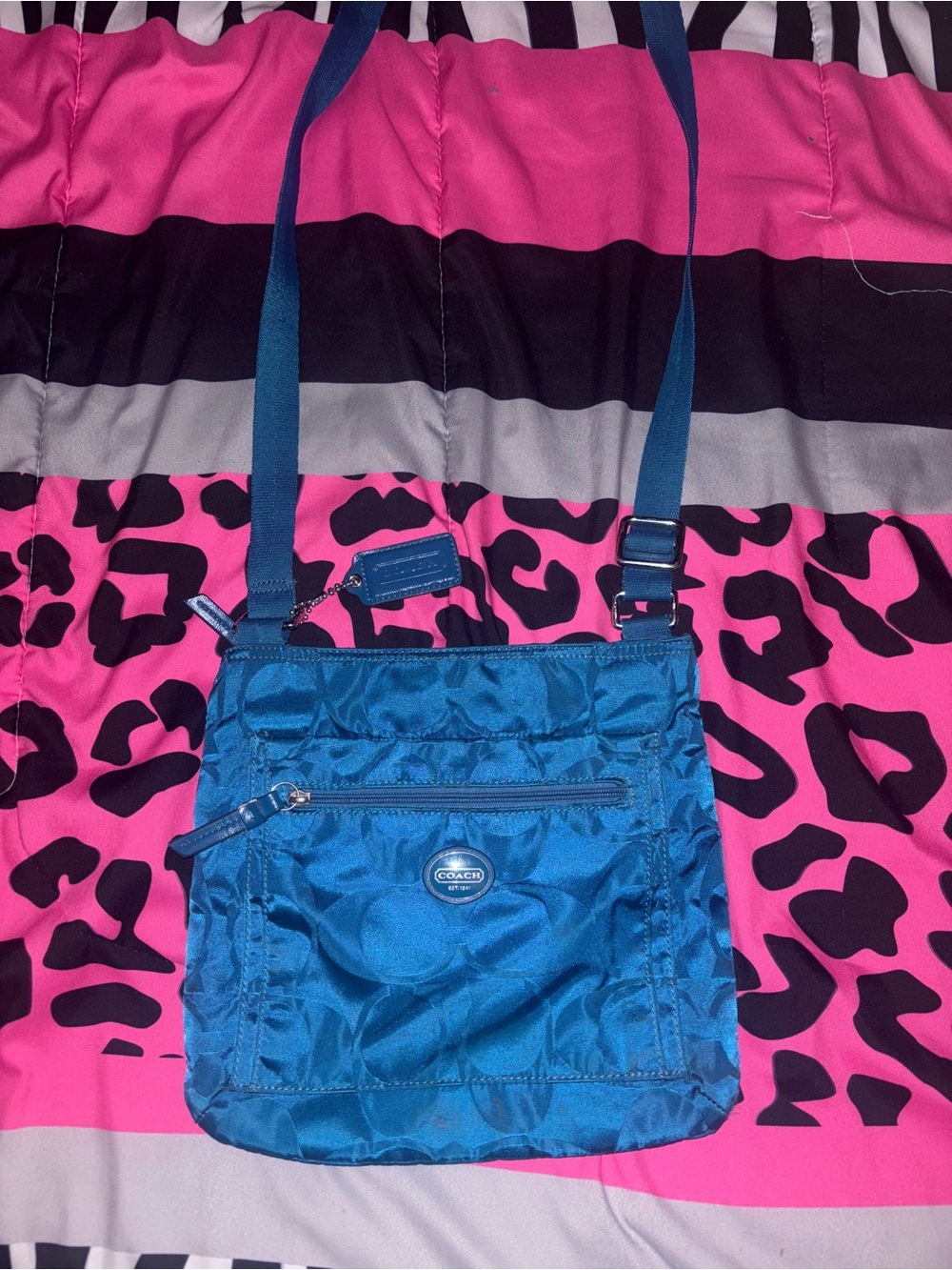 2000s Blue Coach crossbody